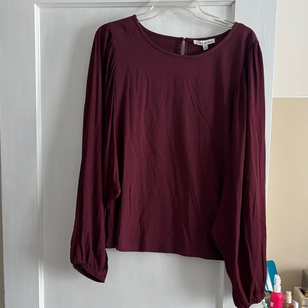 Elegant Burgundy Women's Top